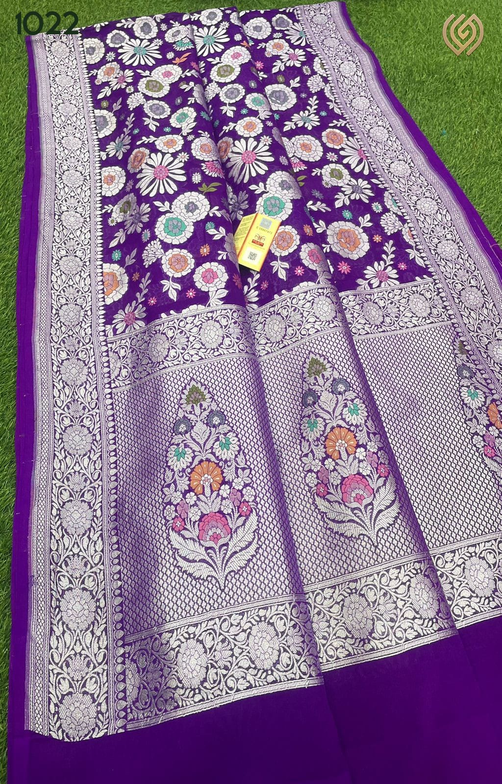 Royal purple tilfi jangle saree - Saffronfashionindia