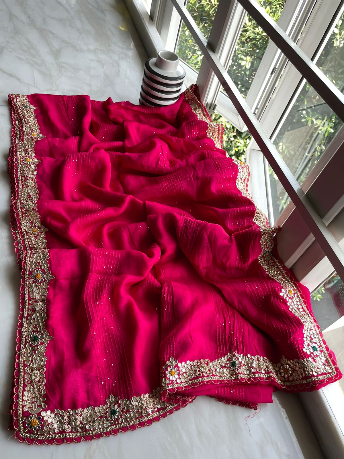 Harpreet satin saree - Saffronfashionindia