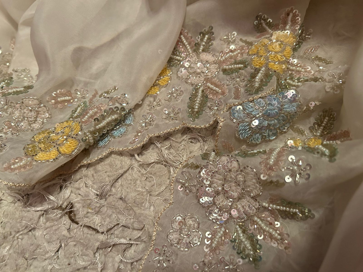 Afsana luxury embroidery sari - Saffronfashionindia