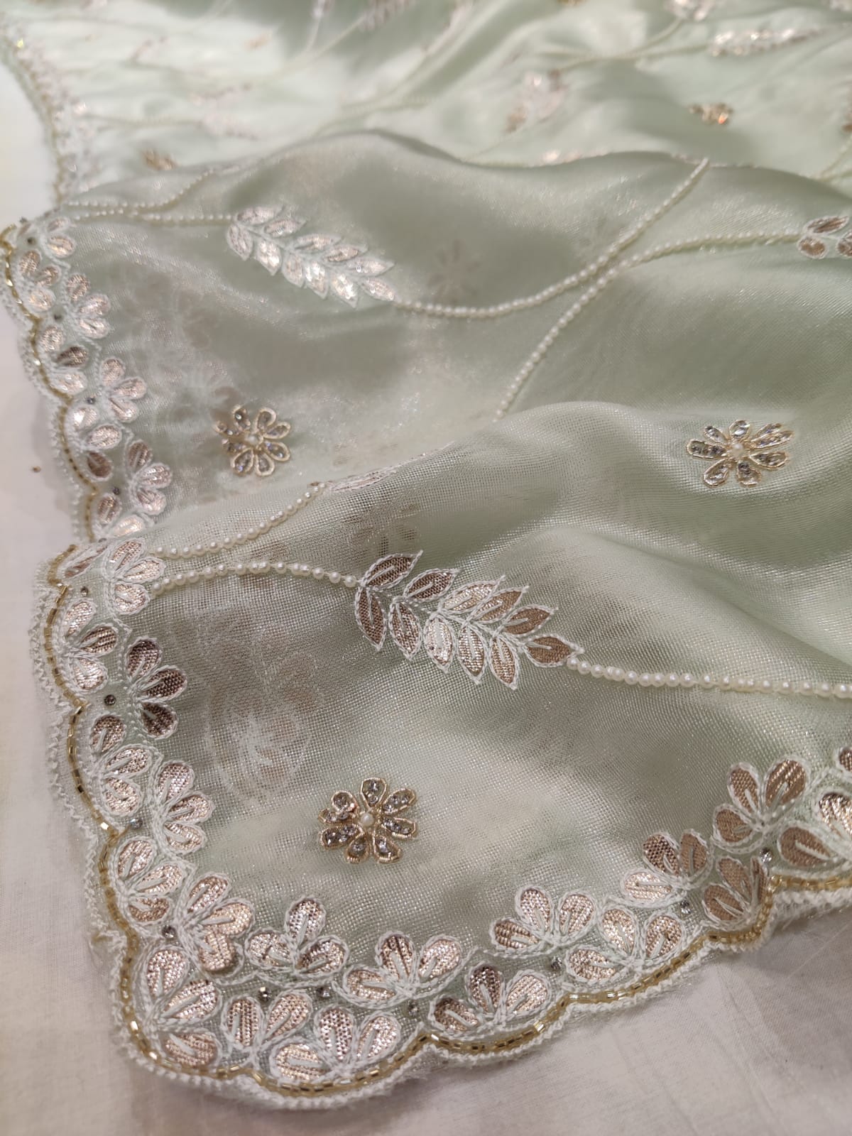 Lucia tissue saree - Saffronfashionindia