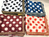 Polka dot organza saree