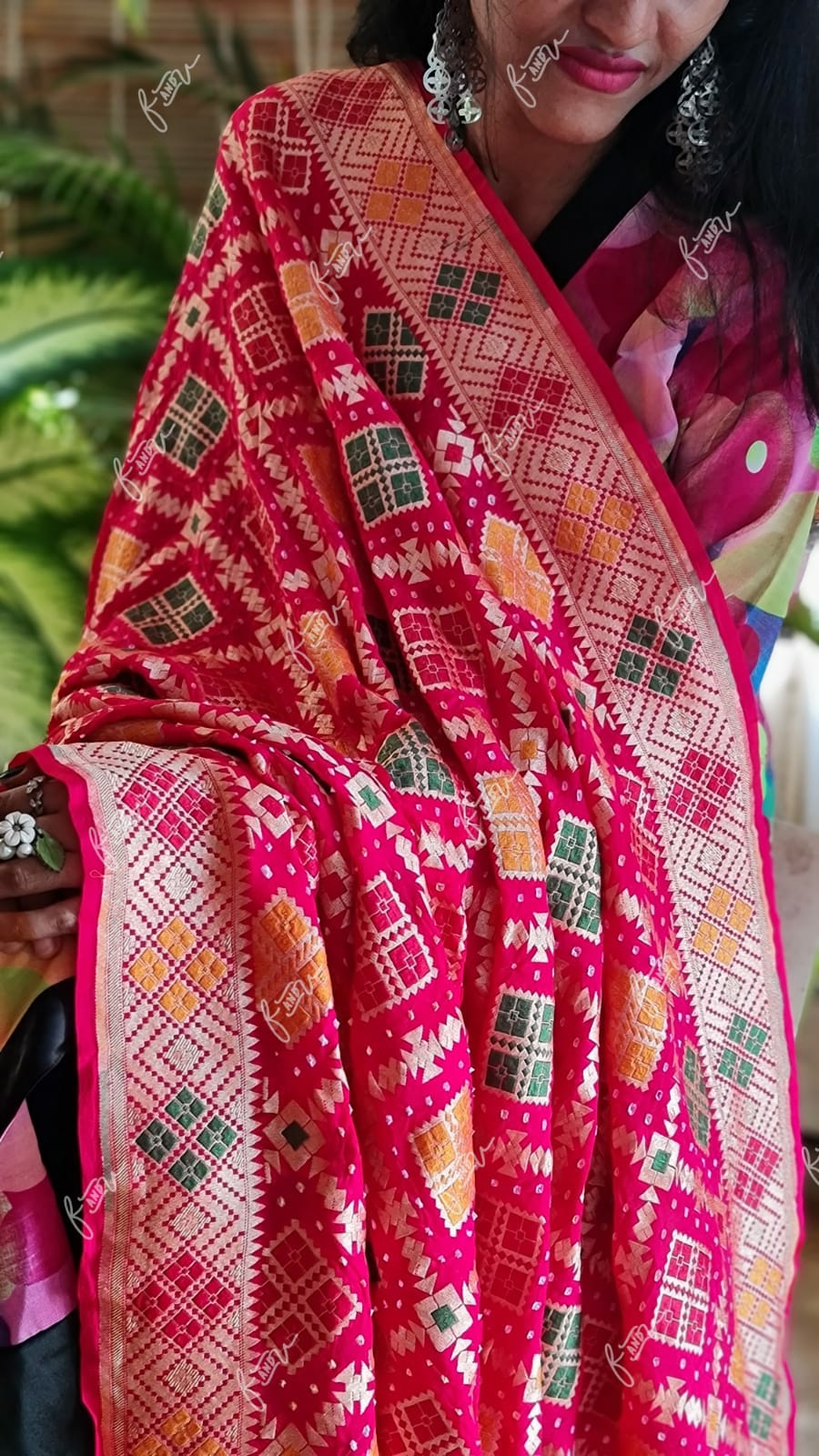 Bandhej Patola dupatta - Saffronfashionindia