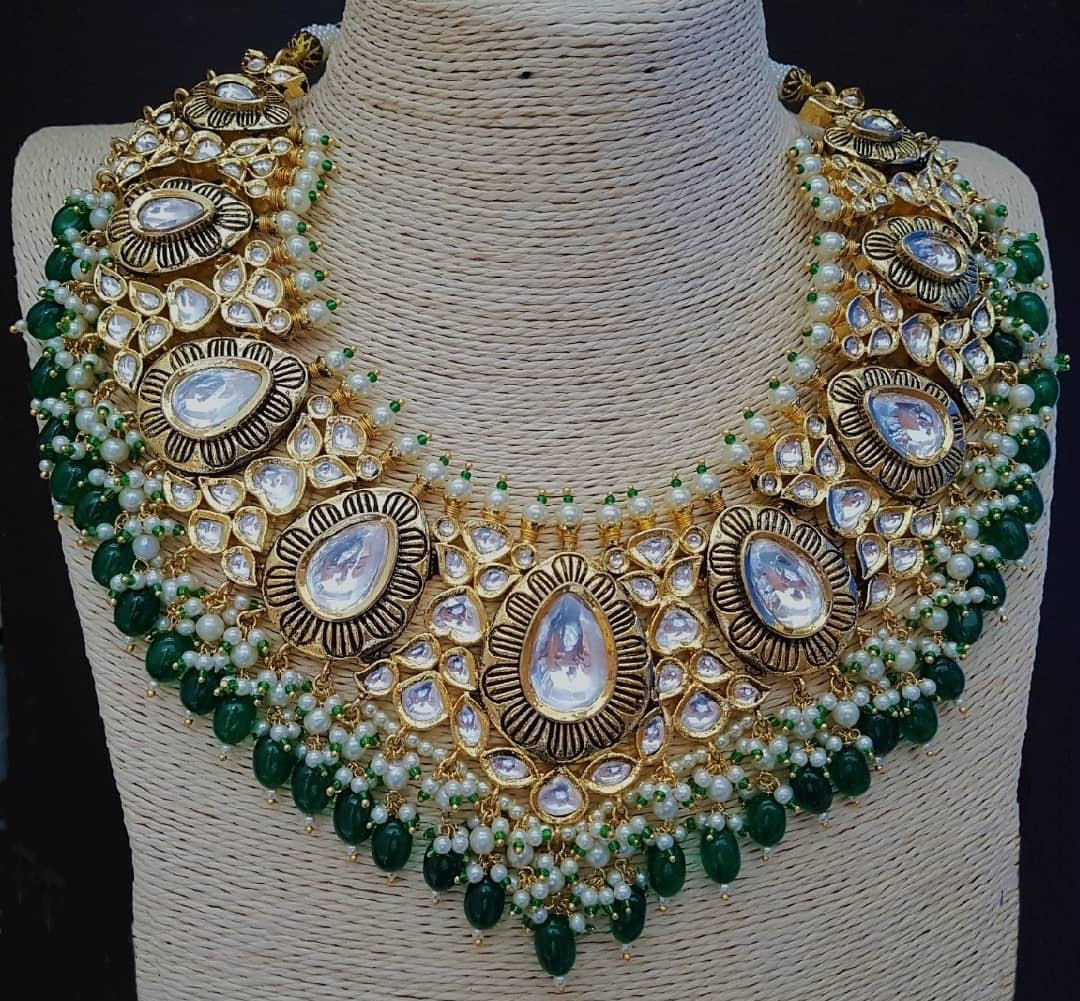 Rizaan choker set - Saffronfashionindia