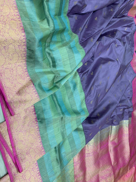 Peruki silk banarsi saree - Saffronfashionindia