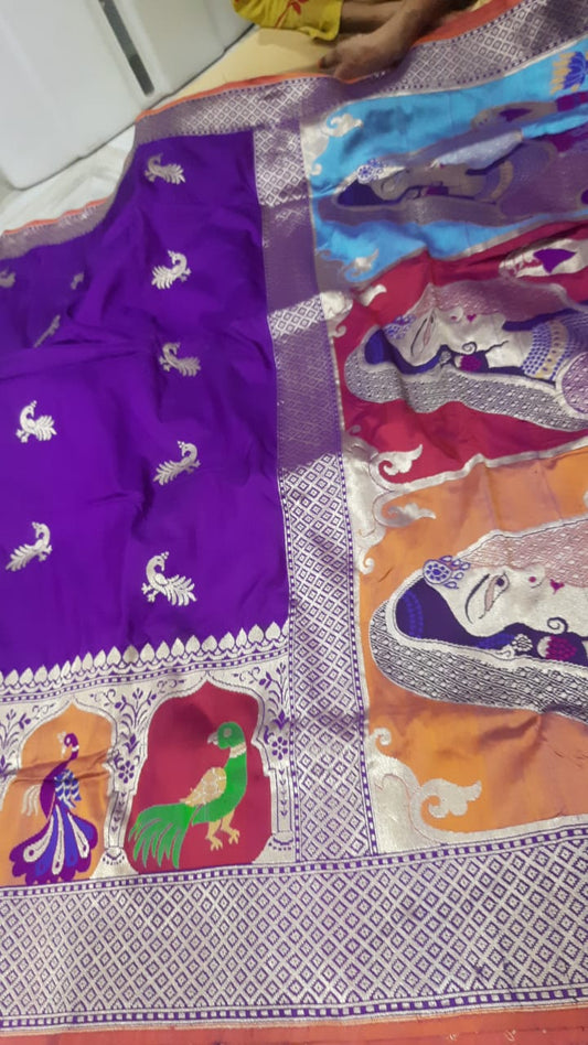 Raani katan handloom saree - Saffronfashionindia