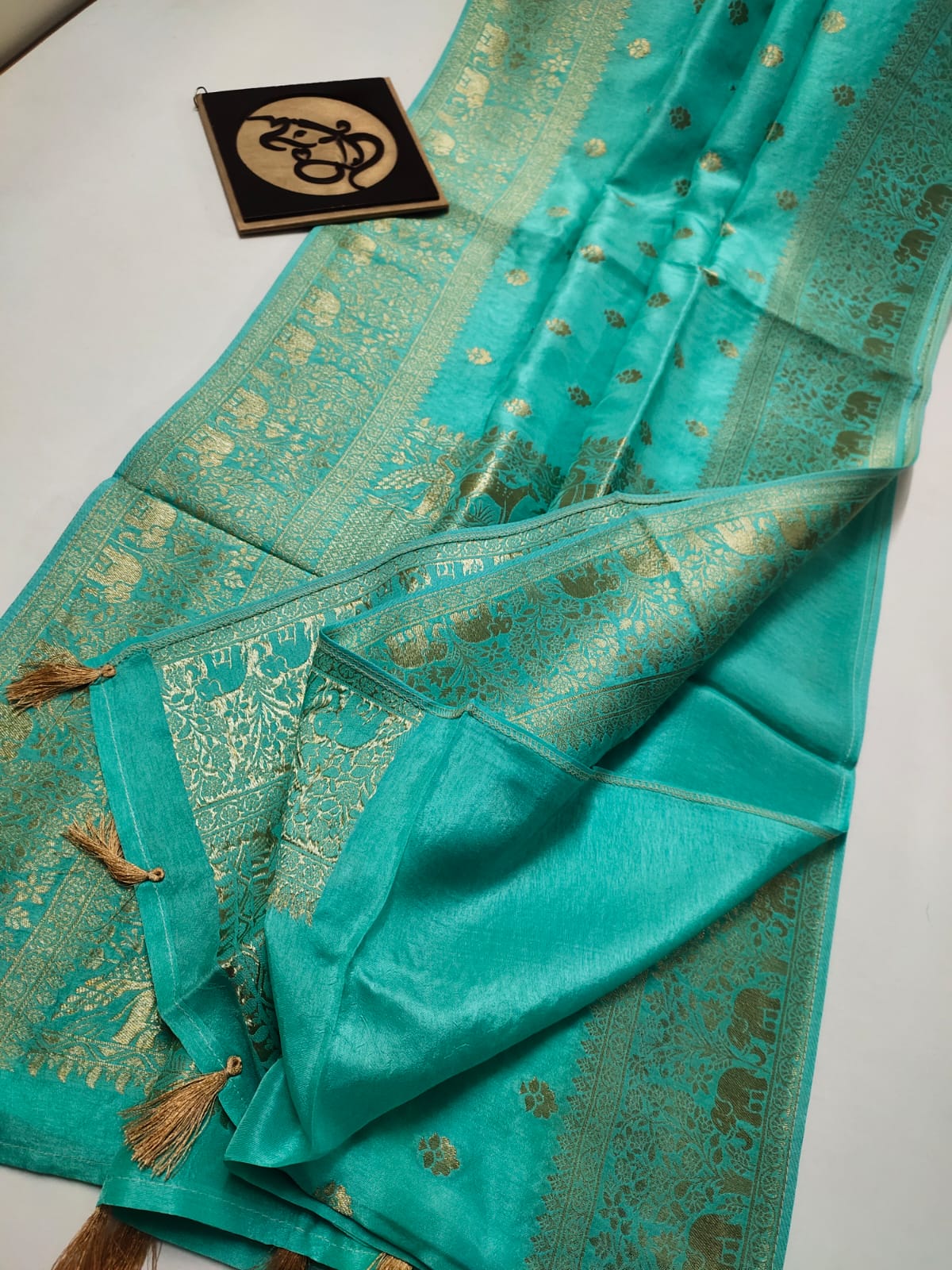 Anirudha moonga banarsi saree - Saffronfashionindia