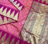 Women banarsi temple bordered saree