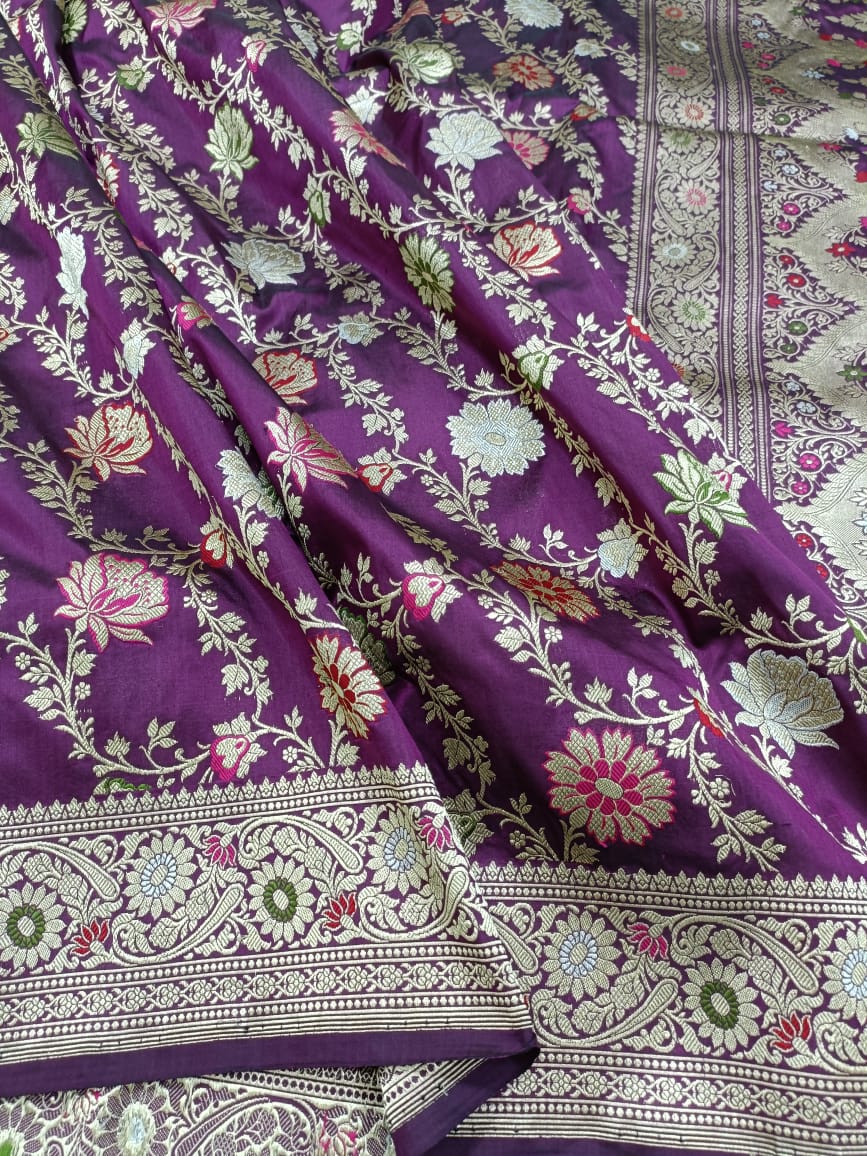 Shejadi Katan saree - Saffronfashionindia