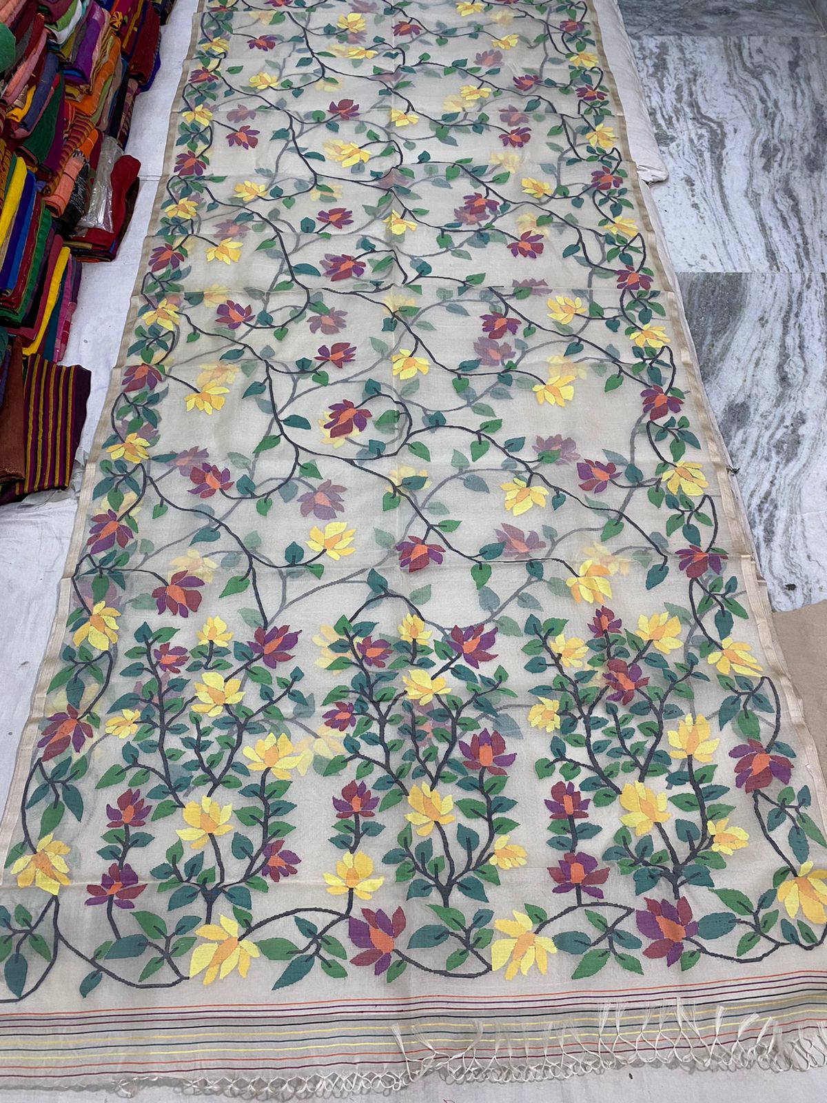 Dilbara handwoven tantuj saree - Saffronfashionindia