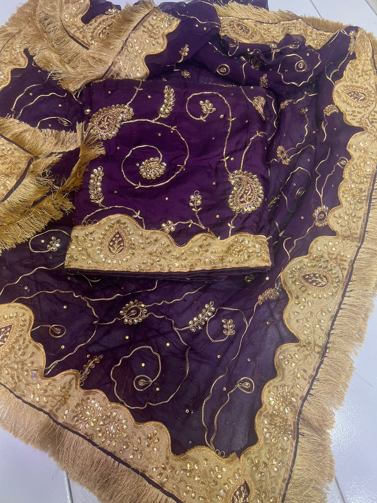 Punisha unstitched salwar suit - Saffronfashionindia