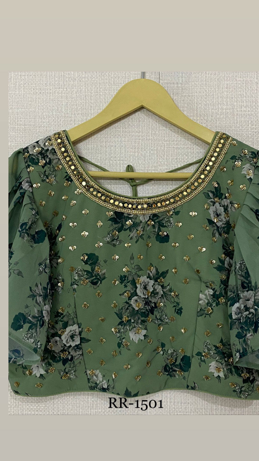 Ruffles inspired lehanga choli - Saffronfashionindia