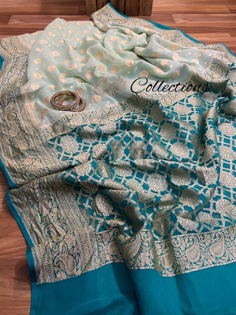 Wahida handwoven Banarsi saree - Saffronfashionindia