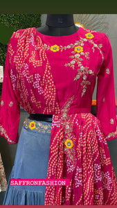 Raveena silk indowestern dress