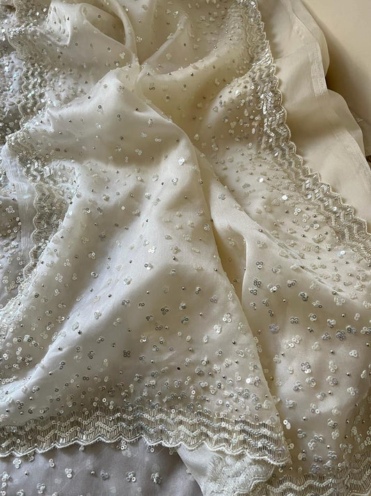 Trending organza saree - Saffronfashionindia