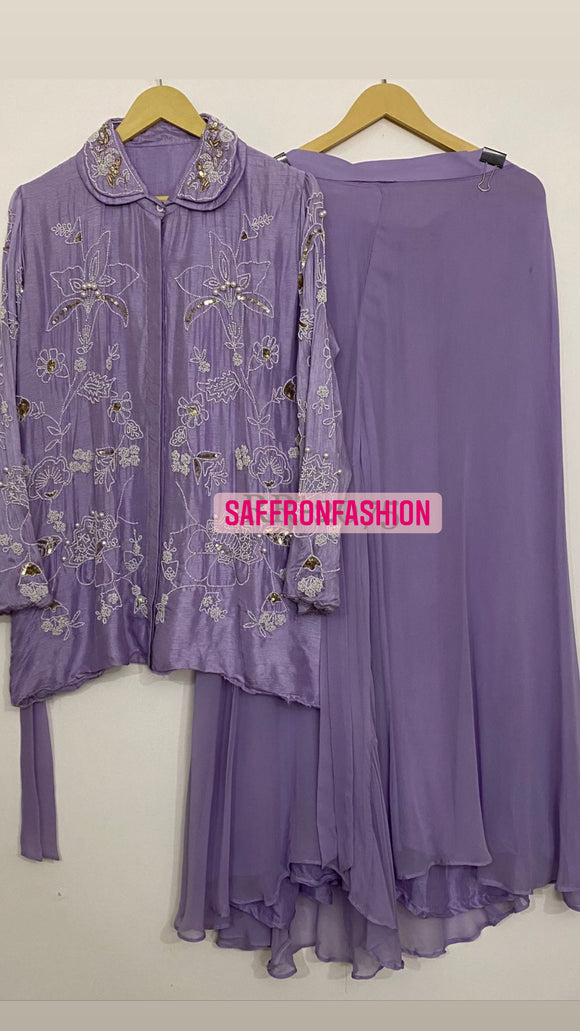 Lavender indowestern dress