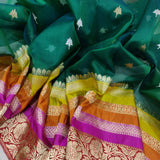 Marjhani handwoven kora saree