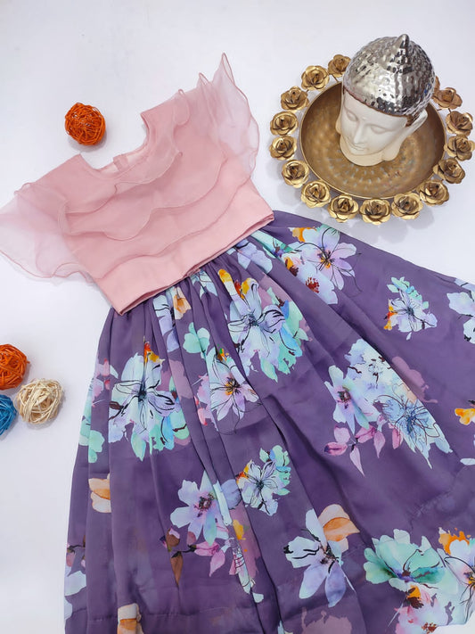 Lado kids crepe dress - Saffronfashionindia