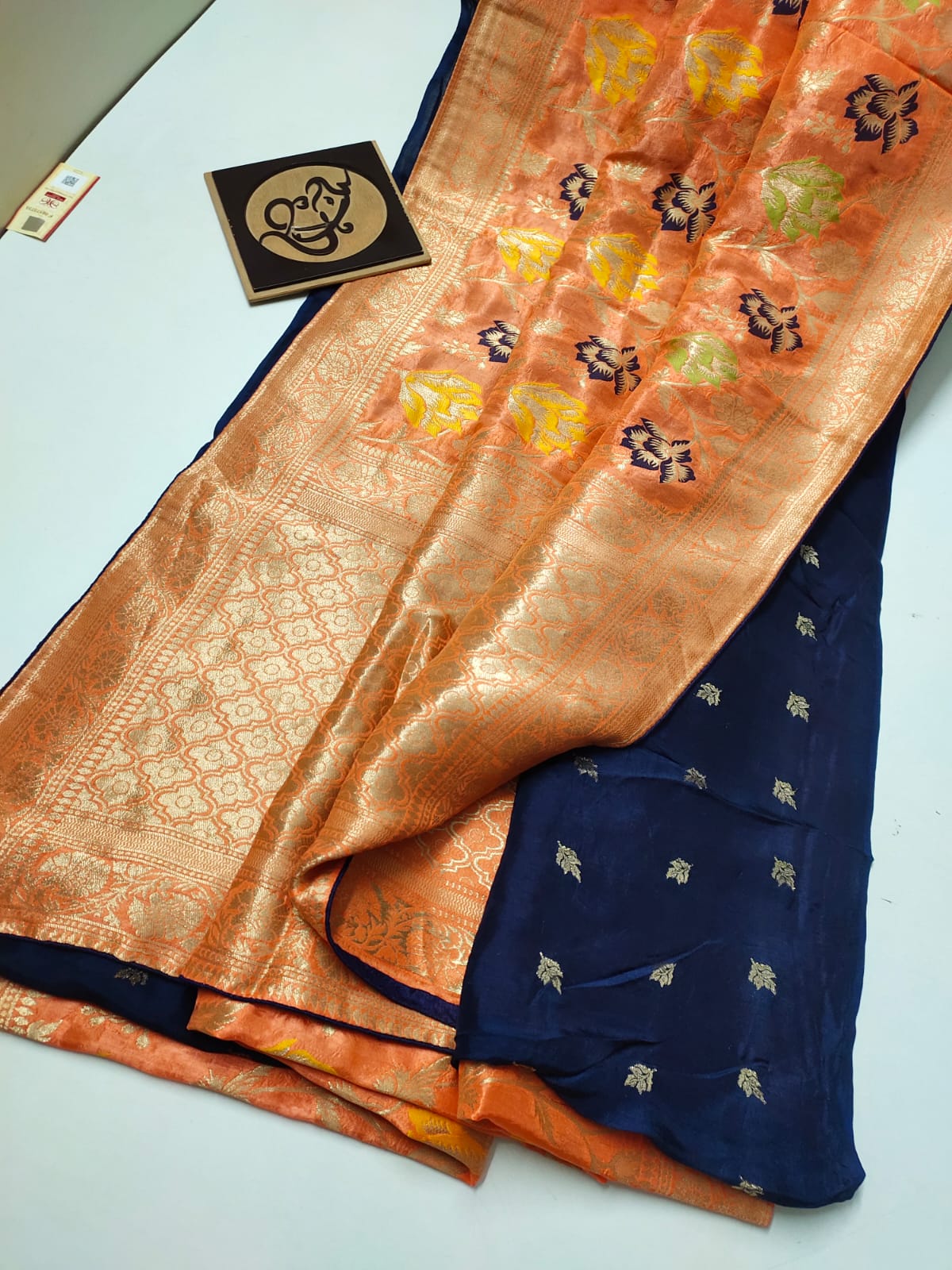 Flowery moonga saree/banarsi saree/sari - Saffronfashionindia