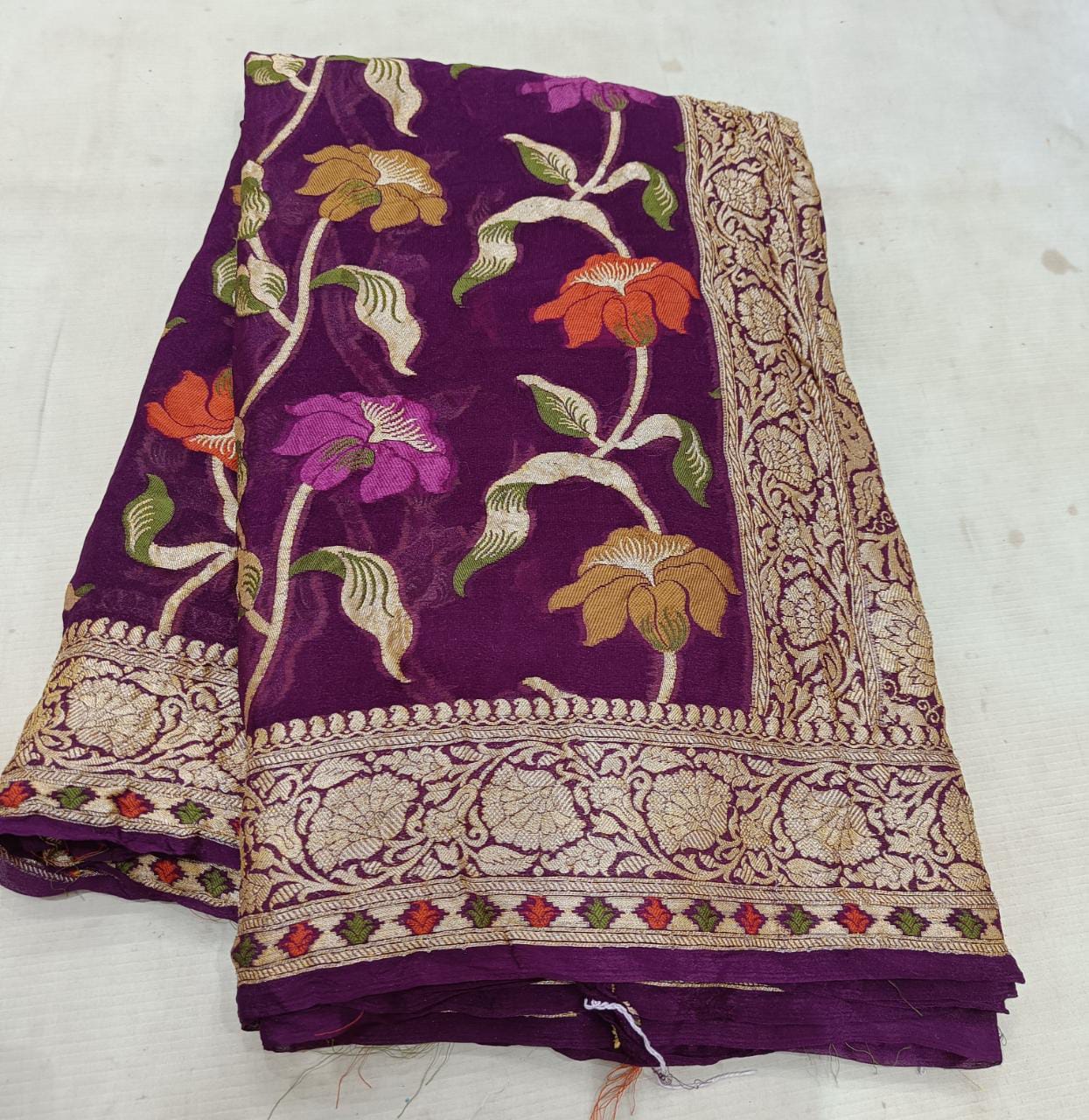 Meenakari banarsi saree - Saffronfashionindia