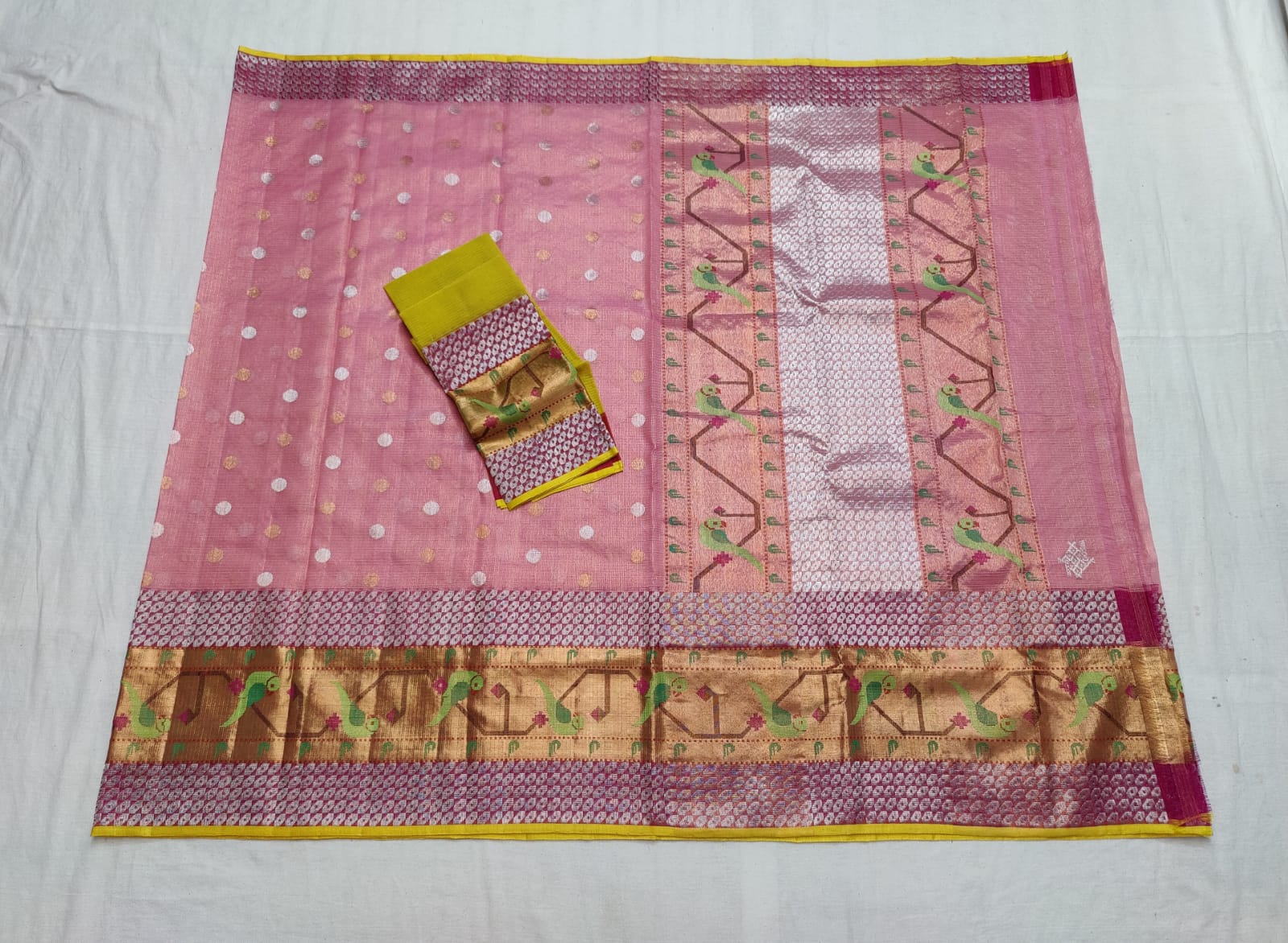Pinkilla tissue zari - Saffronfashionindia
