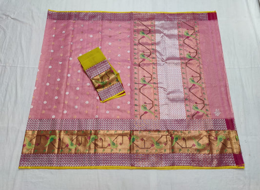 Pinkilla tissue zari - Saffronfashionindia