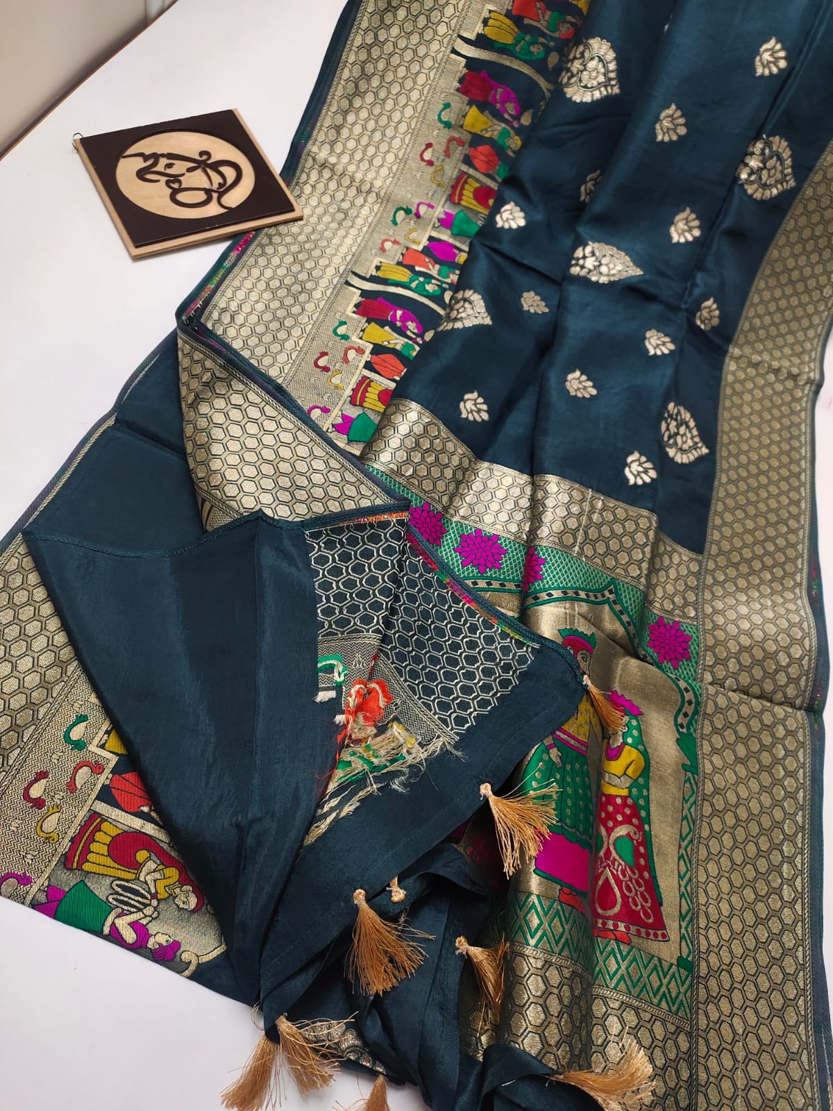Lavik benaras moonga saree - Saffronfashionindia