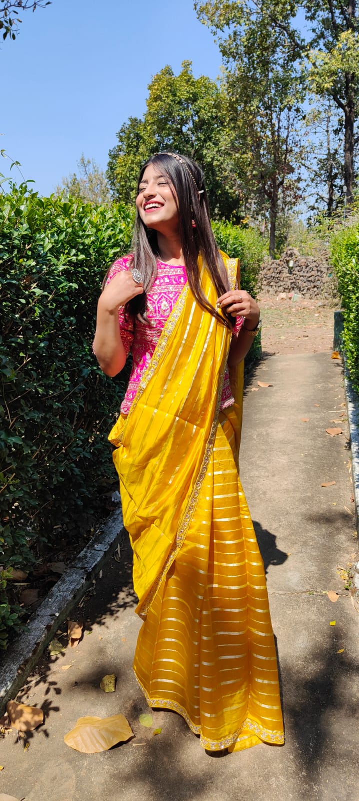 Arizona handloom  kora saree - Saffronfashionindia