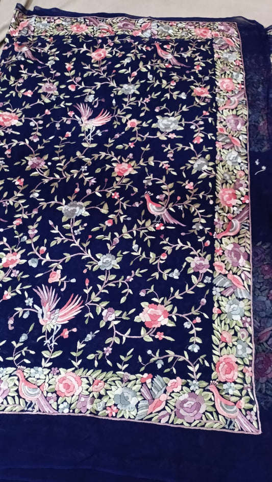 Mayera Parsi saree Authentic Parsi gara sarees blouse SaffronFashionindia, SaffronFashion