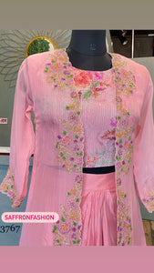 Pink indowestern dress