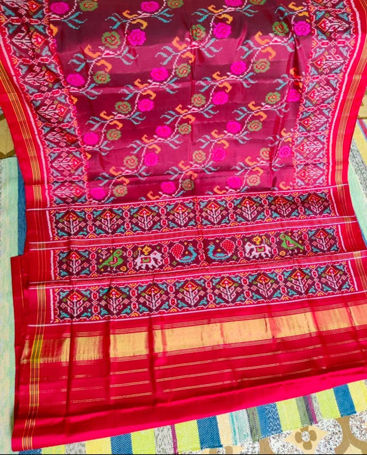 Ragrasiya ikkath patola saree - Saffronfashionindia