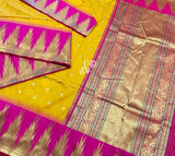 Women banarsi temple bordered saree