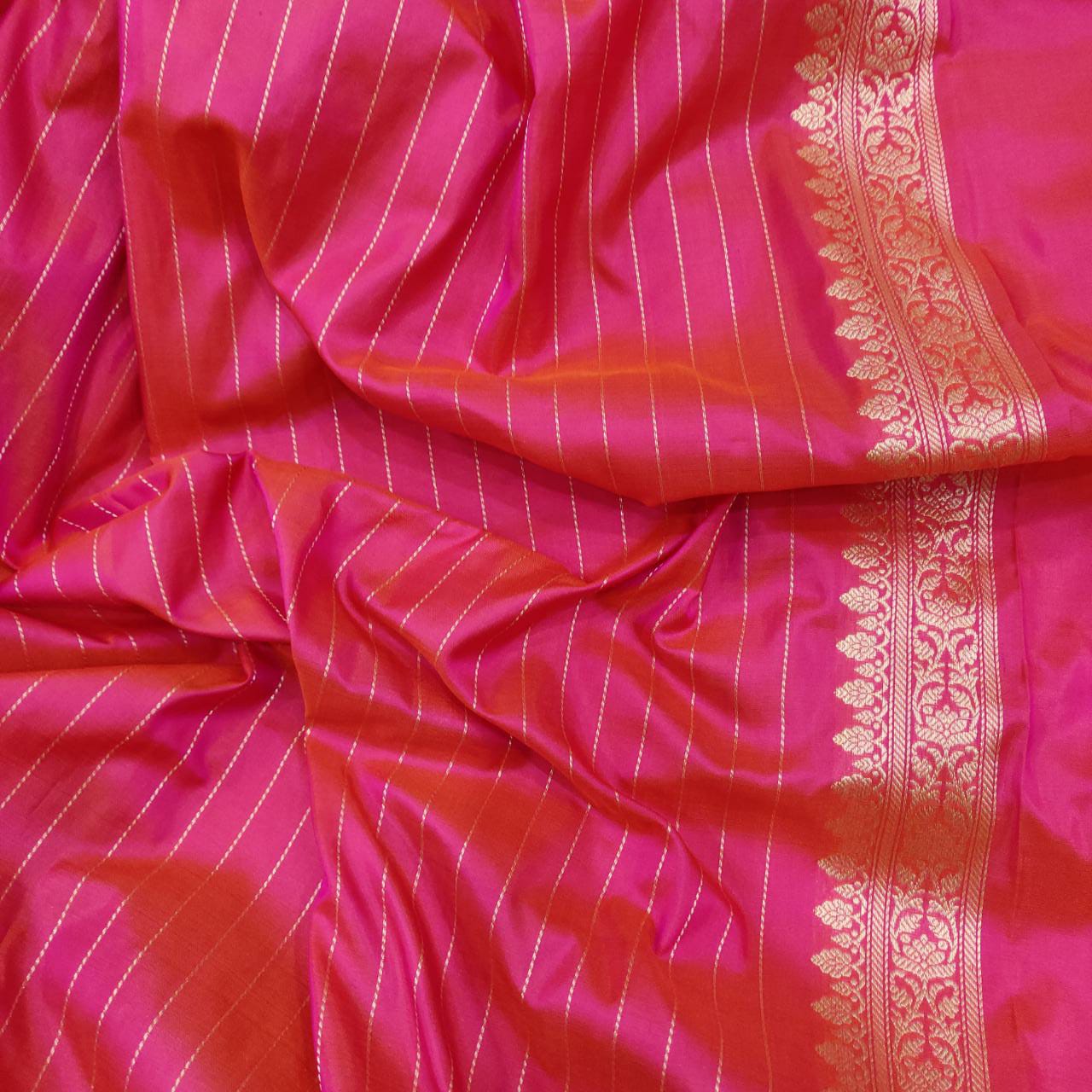 Zeba Katan silk saree - Saffronfashionindia