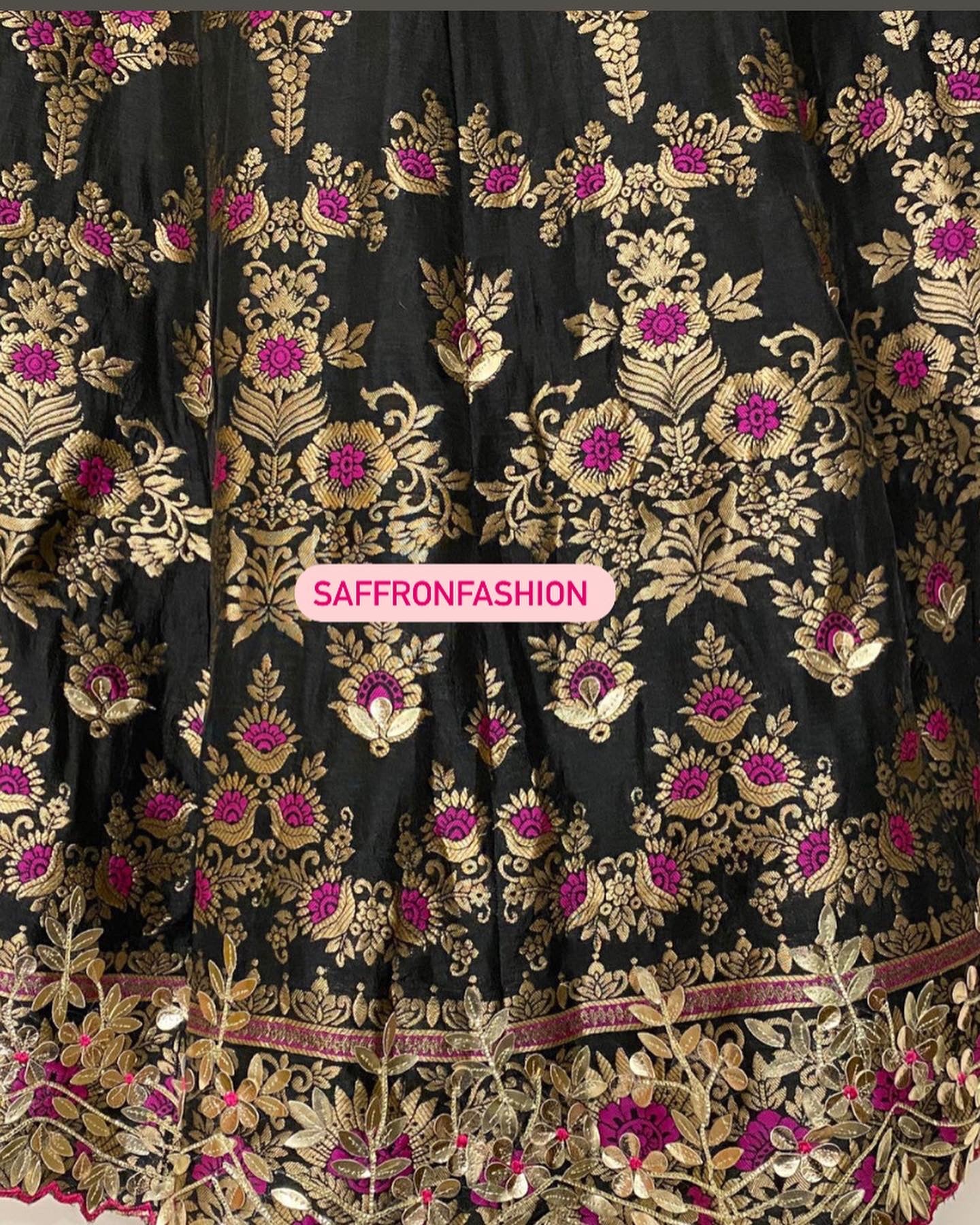 Black bridesmaid lehanga choli - Saffronfashionindia