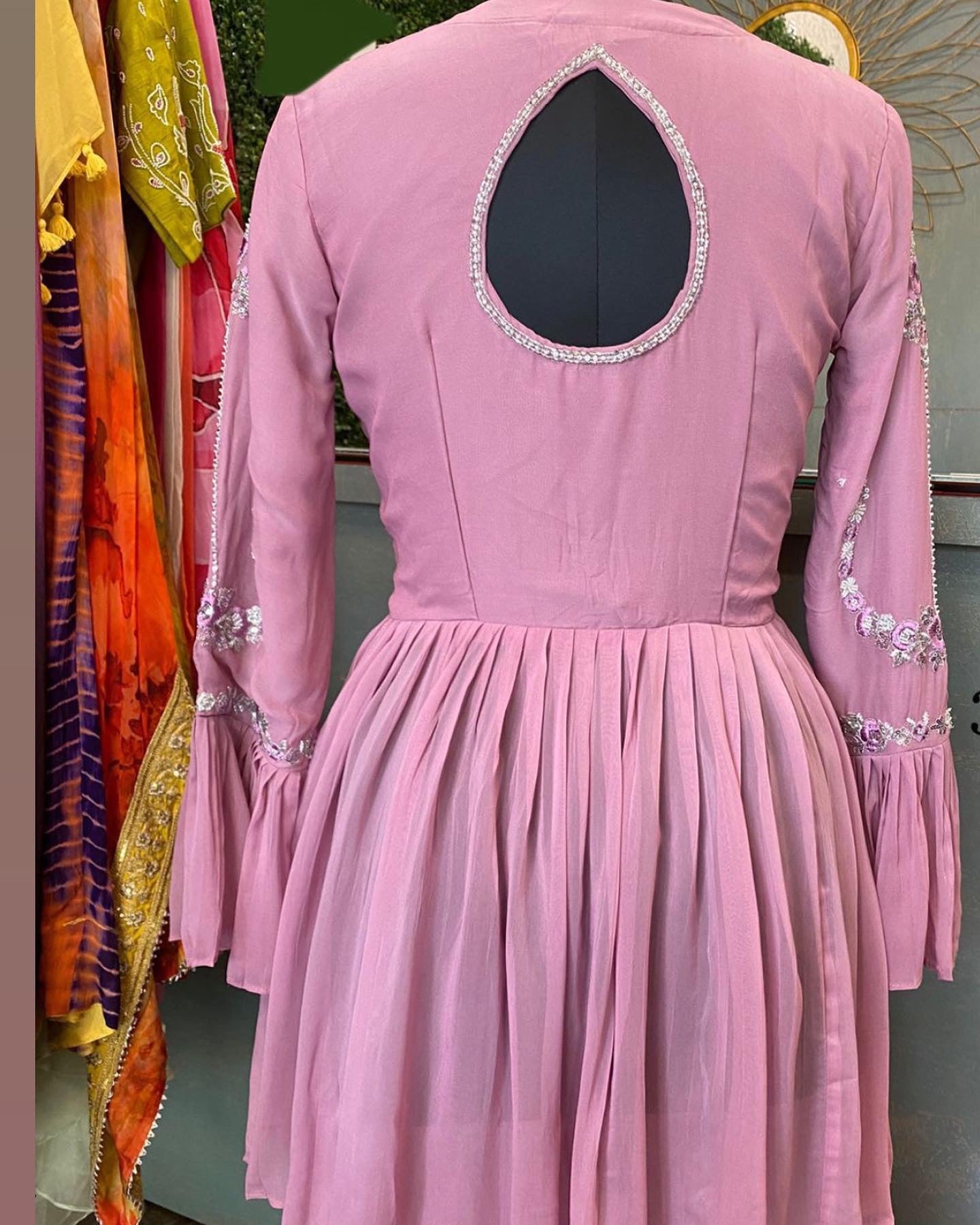 Panika peplum long dress - Saffronfashionindia