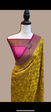 Avera khaddi gorgette saree