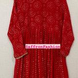 Red sharara dress