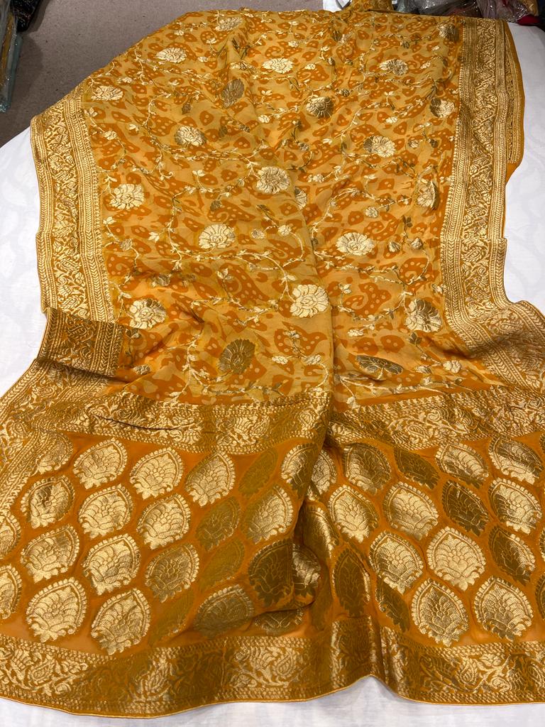 Batik inspired khaddi saree - Saffronfashionindia