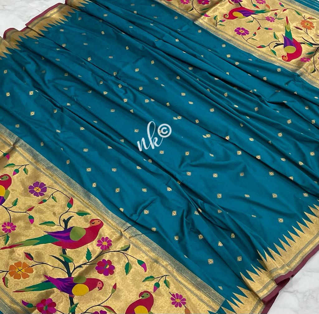 Parrot inspired dupatta - Saffronfashionindia