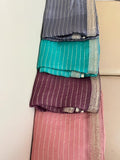 Ruhafza striped organza sequins saree