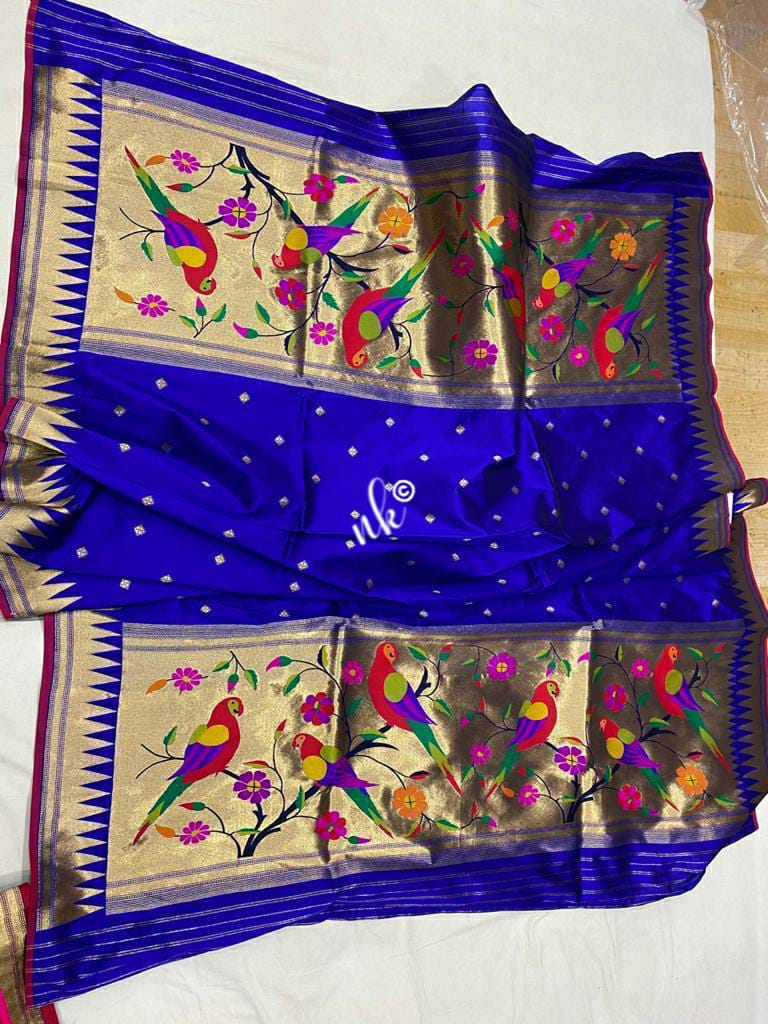 Parrot inspired dupatta - Saffronfashionindia