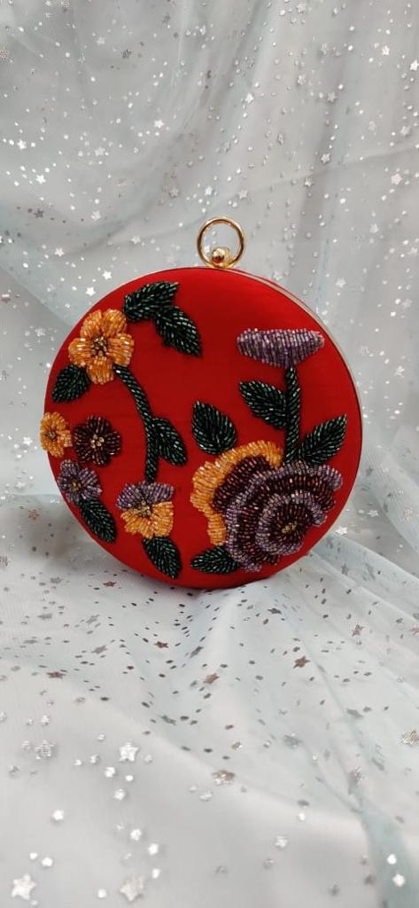 Beaded clutch box - Saffronfashionindia