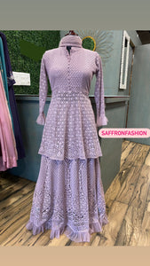Lavender peplum dress
