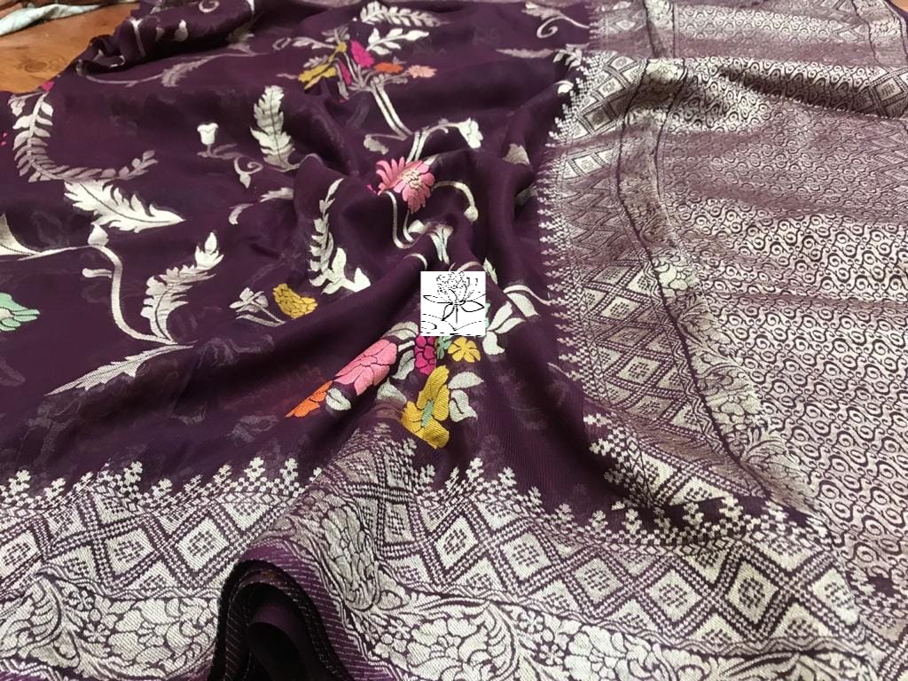 Rimika khaddi banarsi saree - Saffronfashionindia