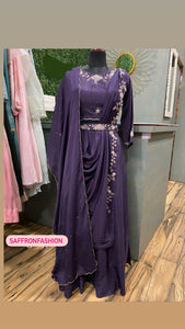 Indigo indowestern dress