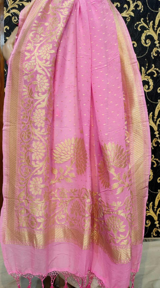 Banarsi chiffon dupatta/khaddi chiffon dupatta - Saffronfashionindia
