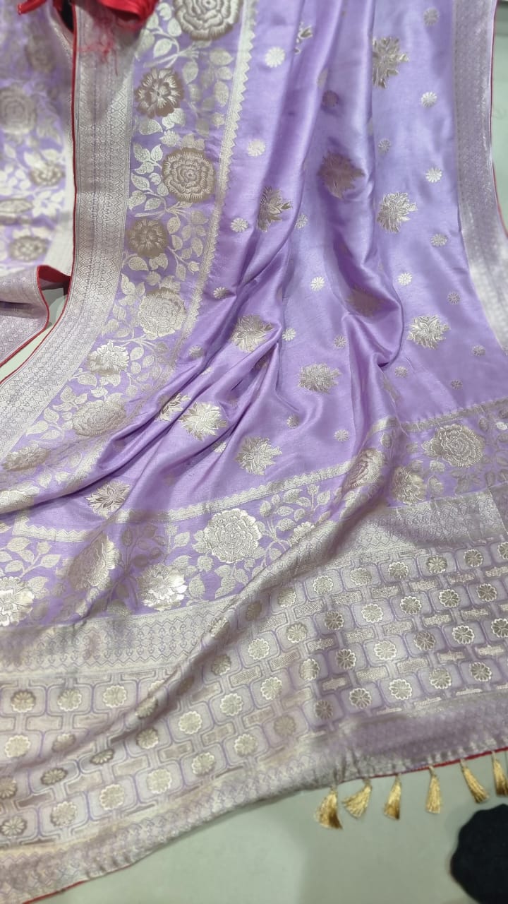 Ravina Munga saree/Munga silk saree/sari - Saffronfashionindia