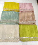 Tissue gottapatti bridesmaid women sari