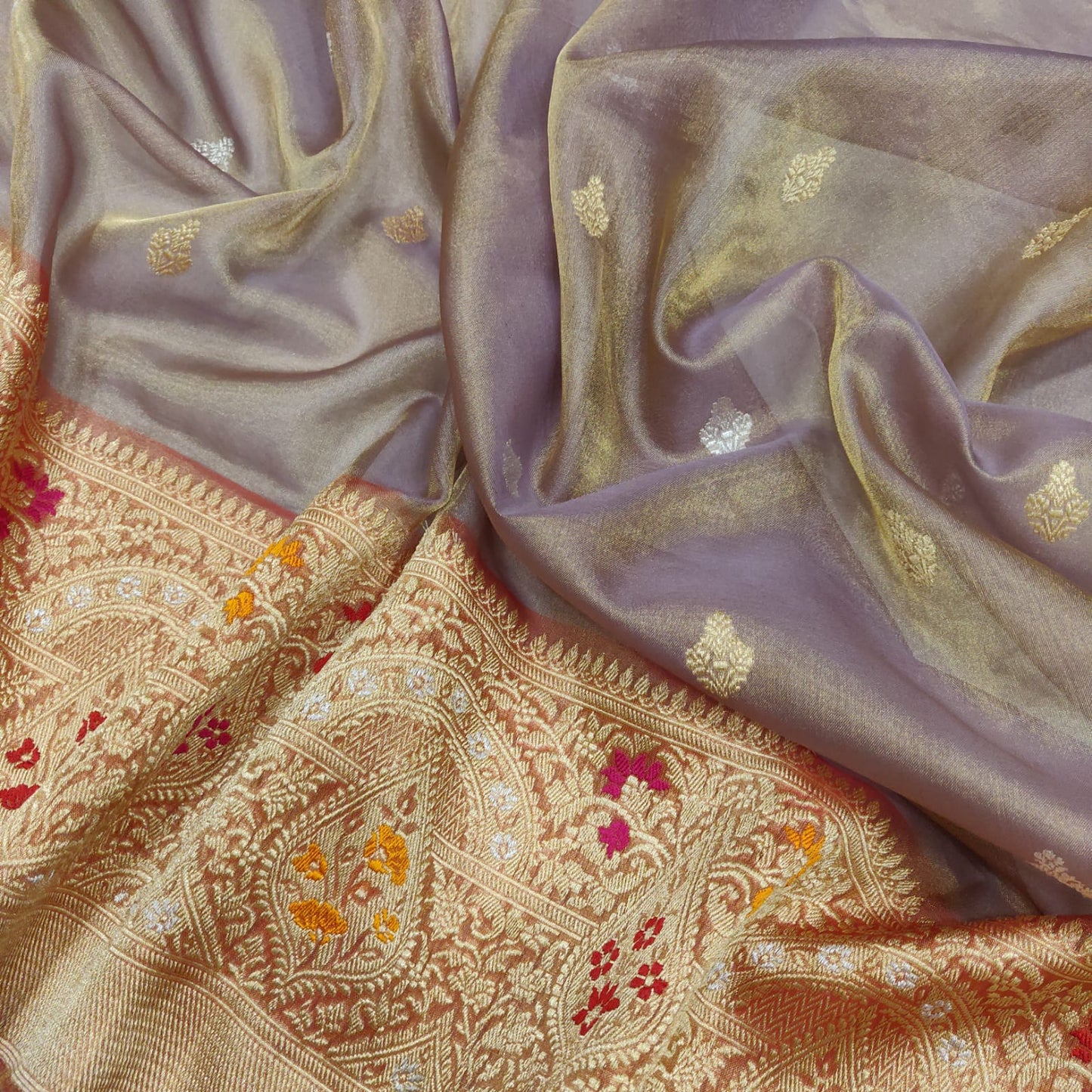 Prisha tissue ektara sari - Saffronfashionindia