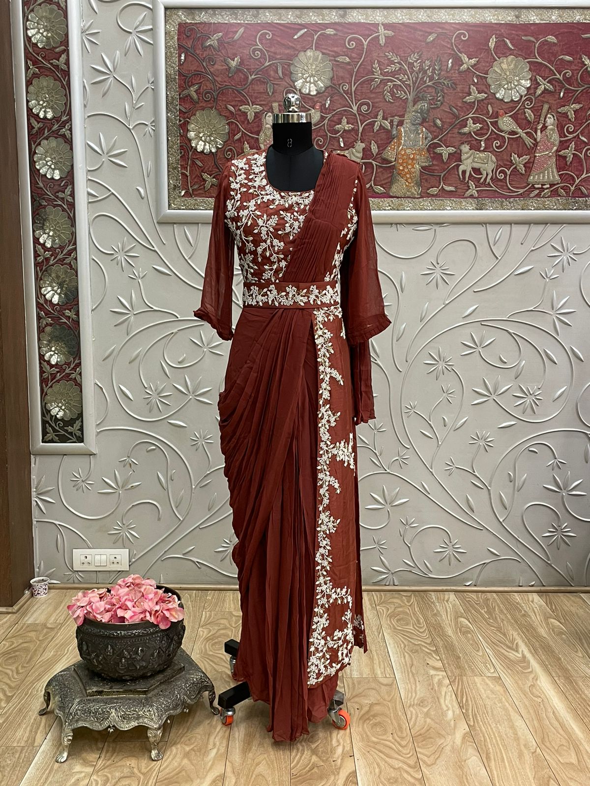 Varika readymade saree - Saffronfashionindia