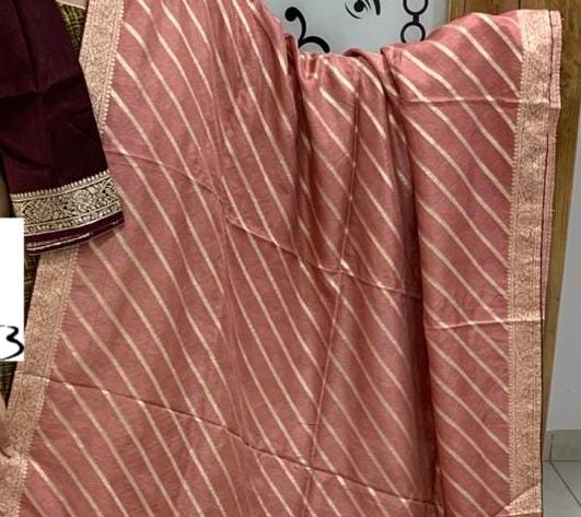 Lehariya inspired banarsi saree - Saffronfashionindia